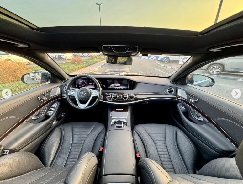 2018 Mercedes-Benz S 450 3.0-liter turbocharged V6 Petrol Engine Black Sedan RWD