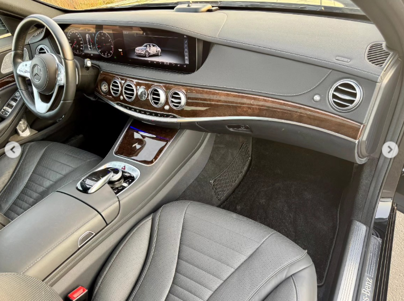 2018 Mercedes-Benz S 450 3.0-liter turbocharged V6 Petrol Engine Black Sedan RWD