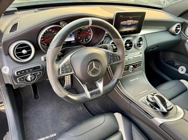 2016 Mercedes-Benz C63 S AMG 4.0-liter Twin-Turbocharged V8 Engine Black Luxury Sedan