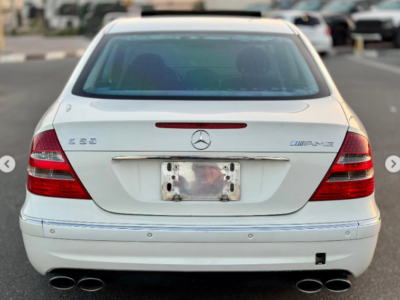 2003 Mercedes-Benz E55 AMG 5.4 Liter Supercharged V8 Engine White Black Sedan RWD
