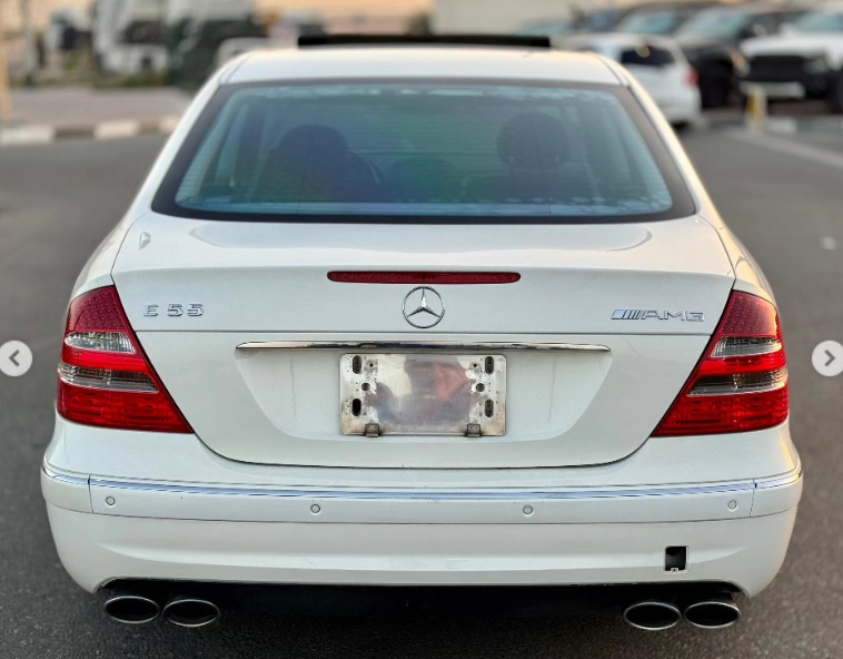 2003 Mercedes-Benz E55 AMG 5.4 Liter Supercharged V8 Engine White Black Sedan RWD
