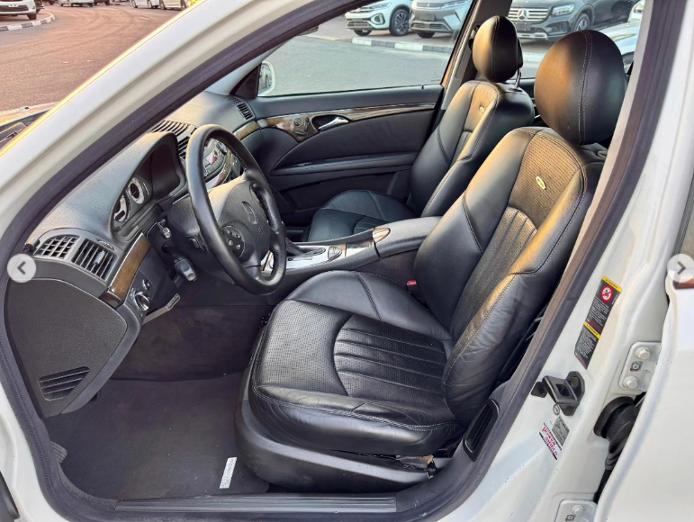 2003 Mercedes-Benz E55 AMG 5.4 Liter Supercharged V8 Engine White Black Sedan RWD