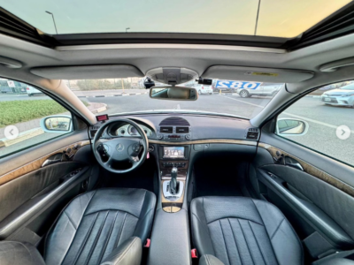 2003 Mercedes-Benz E55 AMG 5.4 Liter Supercharged V8 Engine White Black Sedan RWD