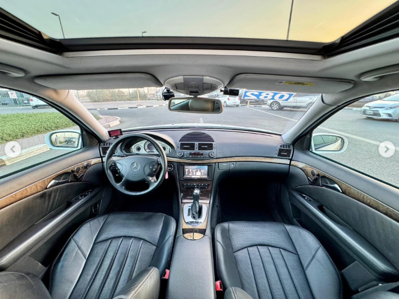 2003 Mercedes-Benz E55 AMG 5.4 Liter Supercharged V8 Engine White Black Sedan RWD