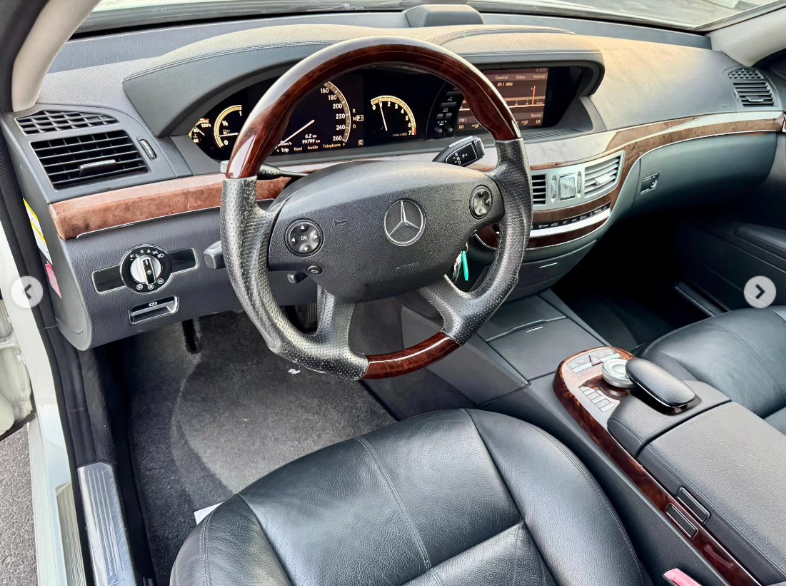 2008 Mercedes-Benz S 350 3.5 Litres 6 Cylinders Petrol Engine White Black Sedan RWD