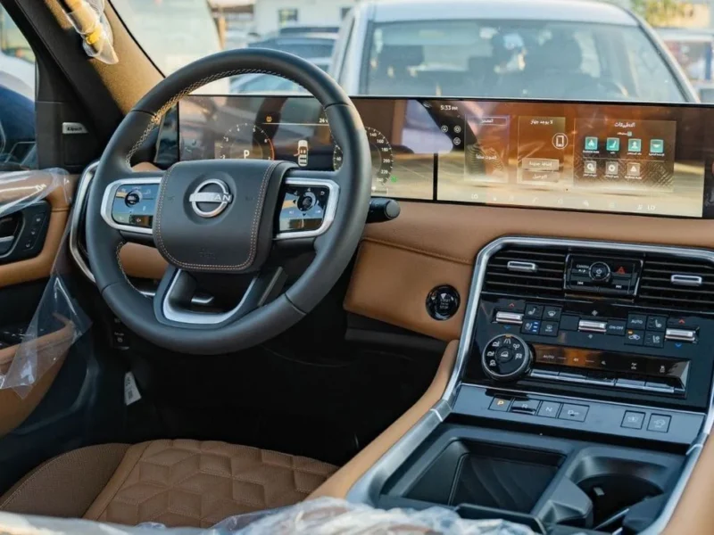 2026 Nissan Patrol LE Platinum 3.5L V6 Twin Turbo Petrol Engine Blue Tan SUV GCC Specs