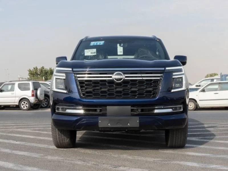 2026 Nissan Patrol LE Platinum 3.5L V6 Twin Turbo Petrol Engine Blue Tan SUV GCC Specs