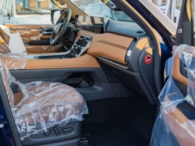 2026 Nissan Patrol LE Platinum 3.5L V6 Twin Turbo Petrol Engine Blue Tan SUV GCC Specs