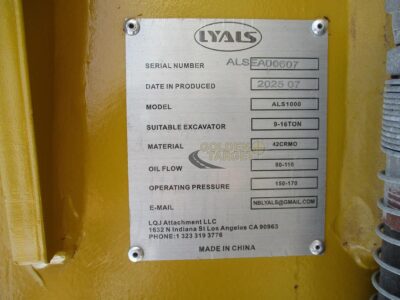 2025 Lyals Lyals ALS1000 Hydraulic Breaker Fits 9–16-ton Excavator
