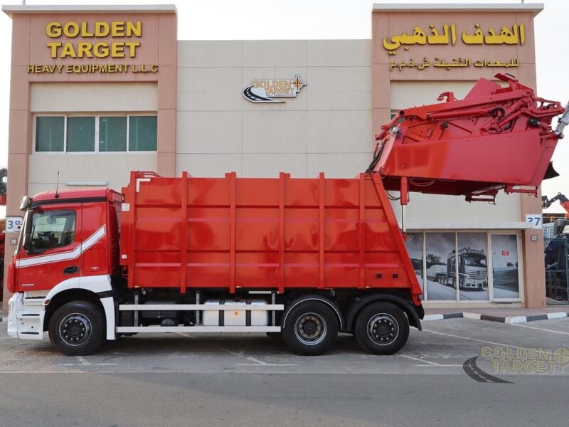 2016 Mercedes Antos 2536 6x2 Garbage Truck 6 Cylinder Diesel Engine Automatic Red