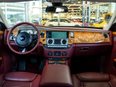 2015 Rolls-Royce Ghost Standard 6.6 Liters V12 Petrol Engine White Red Luxury Sedan