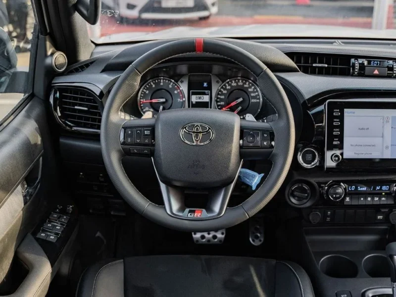 2025 Toyota Hilux GR-Sport 4.0 L V6 Naturally Aspirated Petrol Engine White Black Pickup Truck