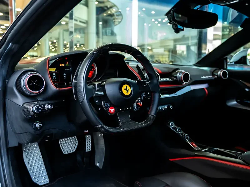 2018 Ferrari 812 Superfast 6.5 liters V12 Petrol Engine Blue Black High-Performance Coupe