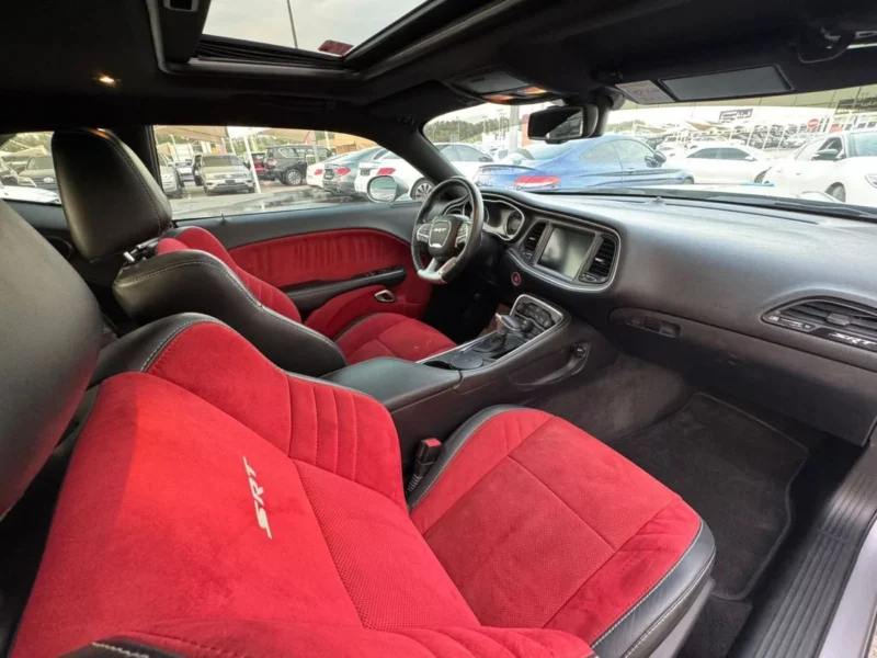 2016 Dodge Challenger SRT 6.4 Litres HEMI V8 Petrol Engine Silver Red Coupe GCC