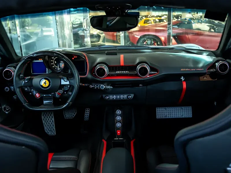 2018 Ferrari 812 Superfast 6.5 liters V12 Petrol Engine Blue Black High-Performance Coupe