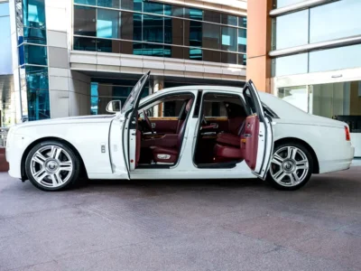 2015 Rolls-Royce Ghost Standard 6.6 Liters V12 Petrol Engine White Red Luxury Sedan