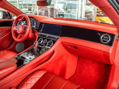 2021 Bentley Continental GT 4.0 Liters V8 Twin-turbocharged Engine Black Red Coupe