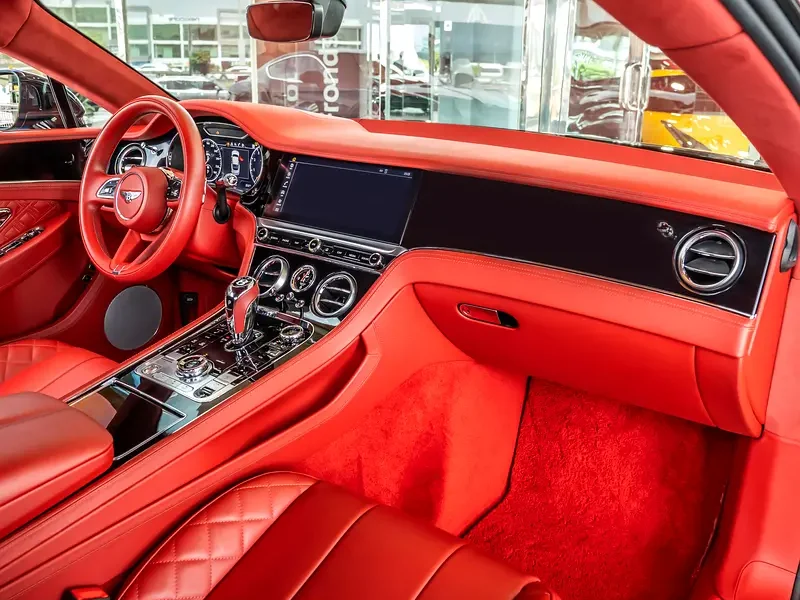 2021 Bentley Continental GT 4.0 Liters V8 Twin-turbocharged Engine Black Red Coupe