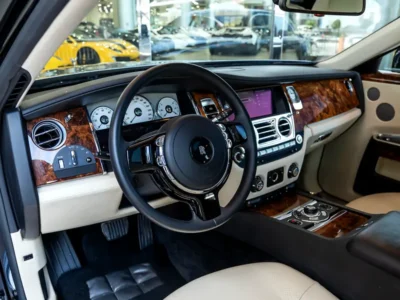 2010 Rolls-Royce Ghost Standard 6.6 Liters V12 Petrol Engine Black White Sedan GCC