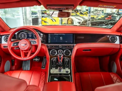 2021 Bentley Continental GT 4.0 Liters V8 Twin-turbocharged Engine Black Red Coupe