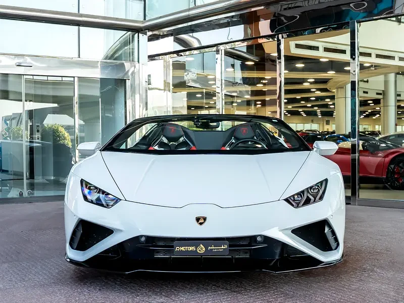 2021 Lamborghini Huracán EVO Spyder 5.2-liter V10 Petrol Engine White Red Convertible