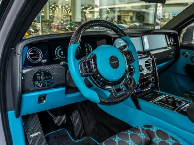 2025 Rolls-Royce Cullinan Black Badge Mansory 6.75-liter twin-turbo V12 Engine Grey Blue SUV