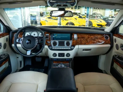 2010 Rolls-Royce Ghost Standard 6.6 Liters V12 Petrol Engine Black White Sedan GCC