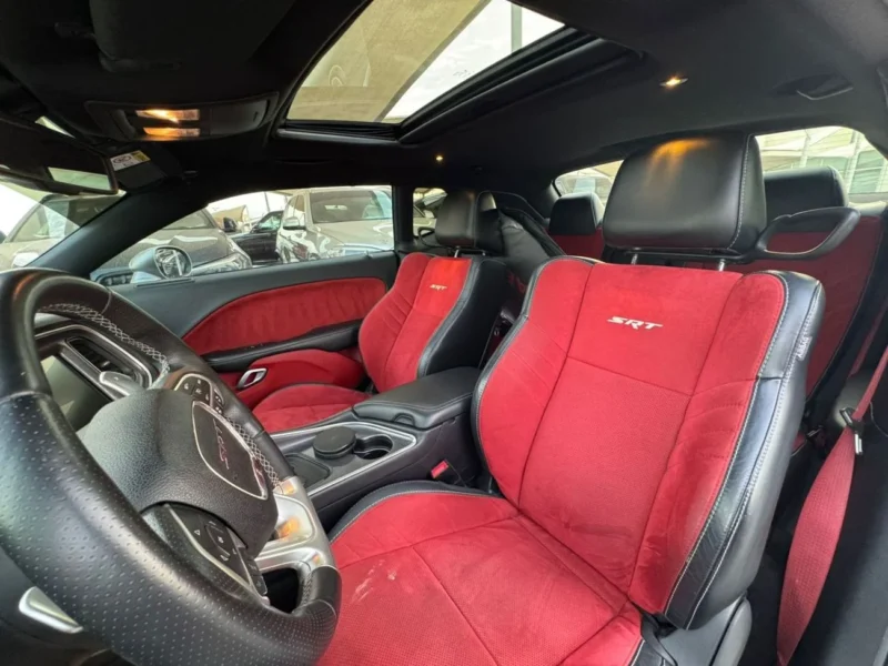 2016 Dodge Challenger SRT 6.4 Litres HEMI V8 Petrol Engine Silver Red Coupe GCC