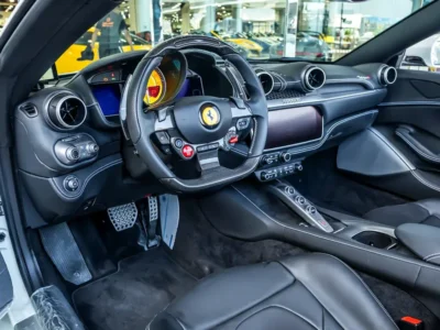 2022 Ferrari Portofino M 3.9 Litres V8 Twin Turbo Engine White Black Sports Car