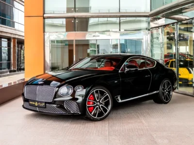 2021 Bentley Continental GT 4.0 Liters V8 Twin-turbocharged Engine Black Red Coupe