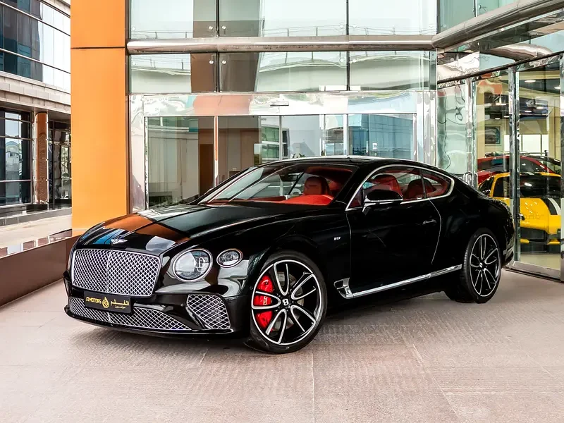2021 Bentley Continental GT 4.0 Liters V8 Twin-turbocharged Engine Black Red Coupe