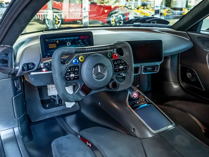 2024 Mercedes-Benz AMG ONE 1.6-liter turbocharged V6 Hybrid Engine Black Sports Car