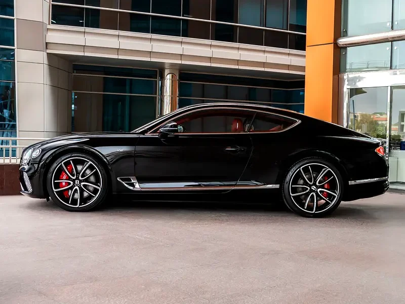 2021 Bentley Continental GT 4.0 Liters V8 Twin-turbocharged Engine Black Red Coupe