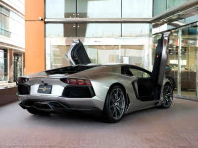 2014 Lamborghini Aventador Standard 6.5L V12 Engine 50th Anniversary Edition Silver Black Sports Car