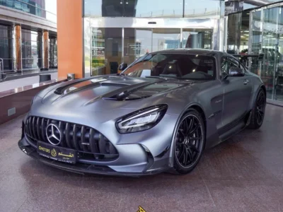 2021 Mercedes-Benz AMG GT Black Series 4.0-liter V8 Biturbo Engine Matte Grey Black Sports Car