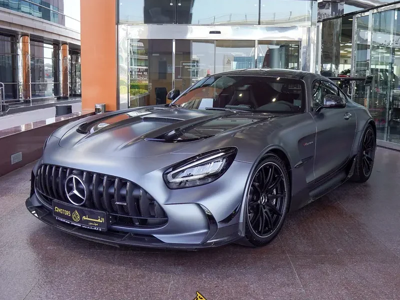 2021 Mercedes-Benz AMG GT Black Series 4.0-liter V8 Biturbo Engine Matte Grey Black Sports Car