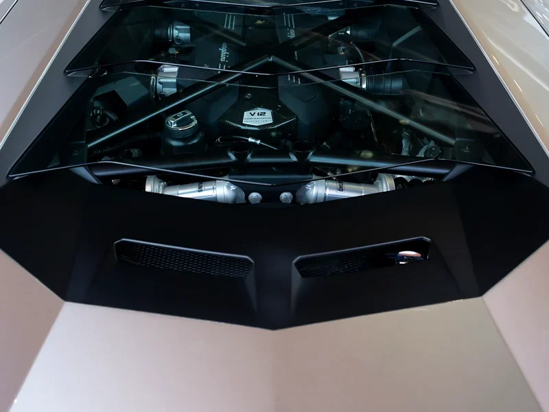 2014 Lamborghini Aventador Standard 6.5L V12 Engine 50th Anniversary Edition Silver Black Sports Car