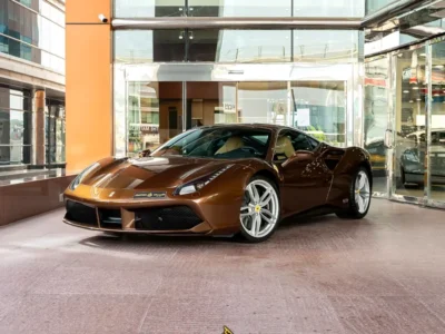 2018 Ferrari 488 GTB 3.9-liter Twin-Turbocharged V8 TAILOR MADE 1 OF 1 Bronze Beige Coupe