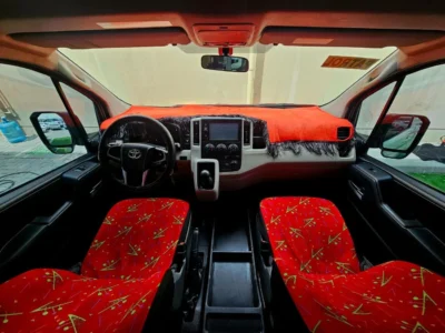 2022 Toyota Hiace GL 3.5 Litres V6 Petrol Engine White Red Passenger Van GCC Specs