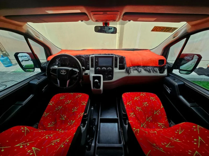 2022 Toyota Hiace GL 3.5 Litres V6 Petrol Engine White Red Passenger Van GCC Specs