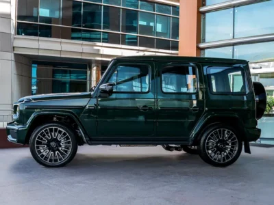 2026 Mercedes-Benz G-Class G 63 AMG 4.0-liter Twin-Turbocharged V8 Engine Green White SUV