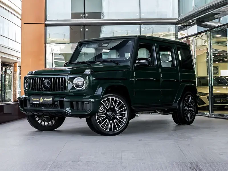 2026 Mercedes-Benz G-Class G 63 AMG 4.0-liter Twin-Turbocharged V8 Engine Green White SUV