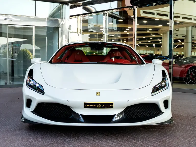 2021 Ferrari F8 Spider 3.9-liter twin-turbocharged V8 Petrol Engine White Red Sports Car