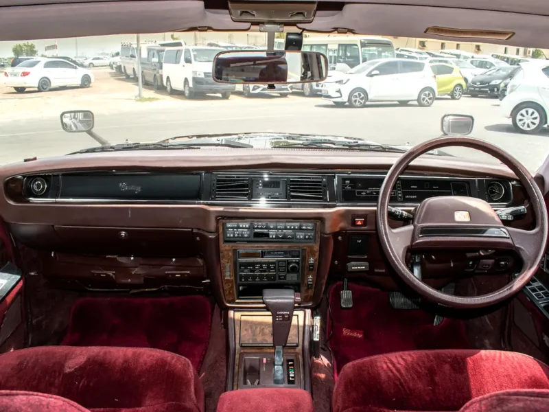 1989 Toyota Century 4.0 Liters 8 Cylinders Petrol Engine Dark Brown Maroon Luxury Sedan