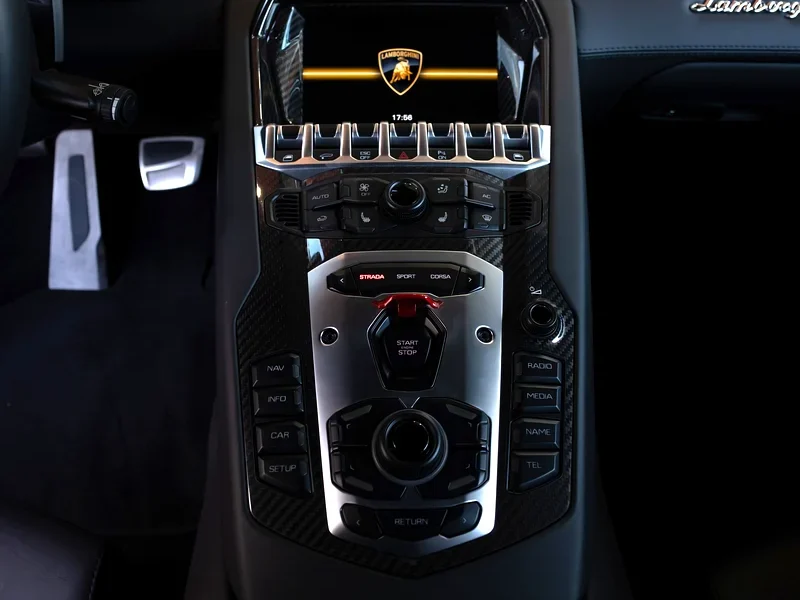 2014 Lamborghini Aventador Standard 6.5L V12 Engine 50th Anniversary Edition Silver Black Sports Car