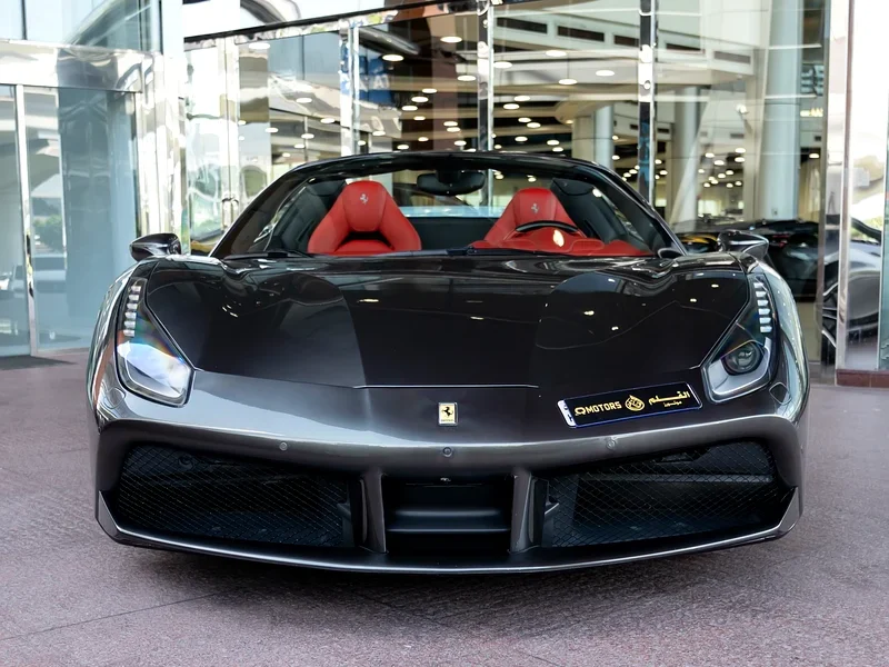 2018 Ferrari 488 Spider Standard 3.9-liter V8 Twin Turbo Engine Grey Red Convertible