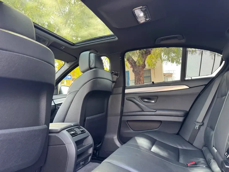 2012 BMW 5-Series 535i 3.0-liter twin-turbocharged inline-6 Engine White Black Sedan