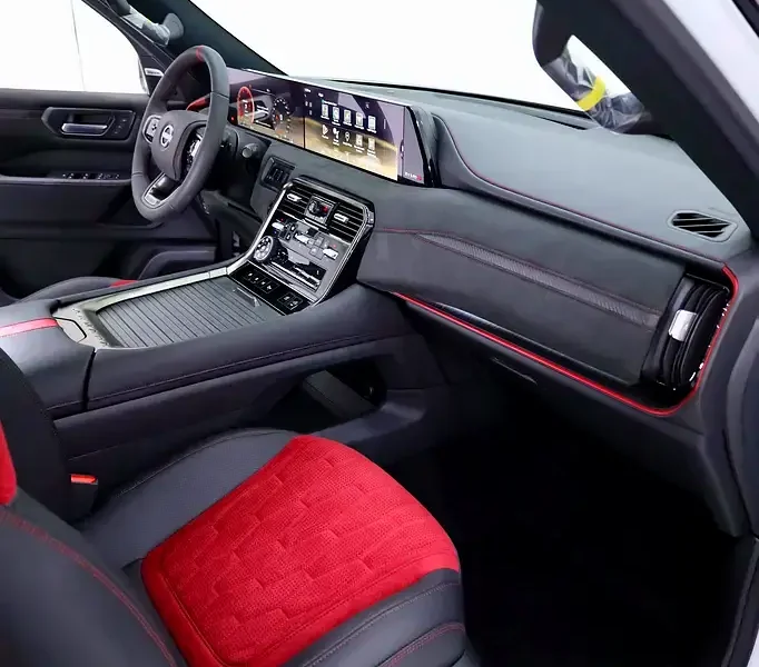 2026 Nissan Armada NISMO 3.5-liter twin-turbocharged V6 Engine White Red SUV