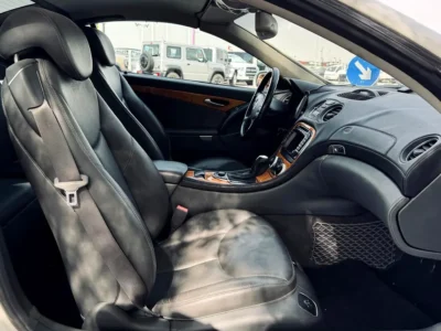 2003 Mercedes-Benz SL-Class SL 350 3.7L V6 Petrol Engine White Black Soft Top Convertible