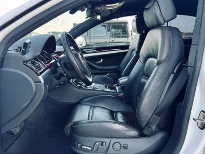 2009 Audi A8 L 4.2-liter V8 Petrol Engine White Black 4-Door Long Wheelbase Sedan